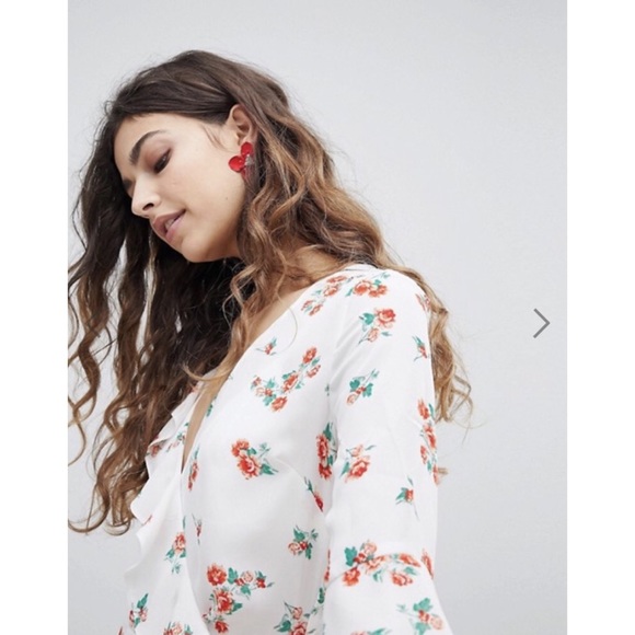 Miss Selfridge Floral Printed Wrap Dress - Picture 2 of 6